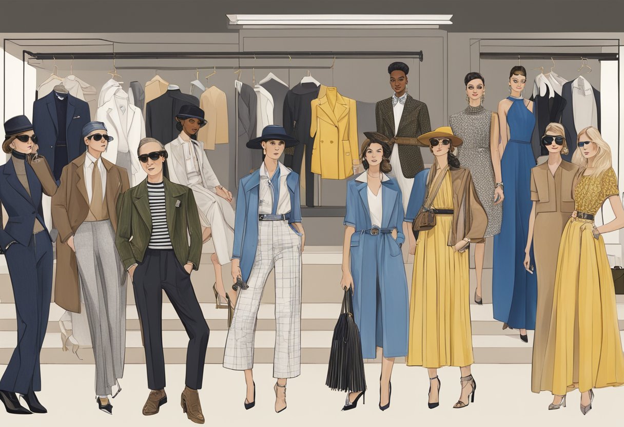 The history and growth of Club 21 depicted through a timeline of iconic fashion pieces and cultural influences
