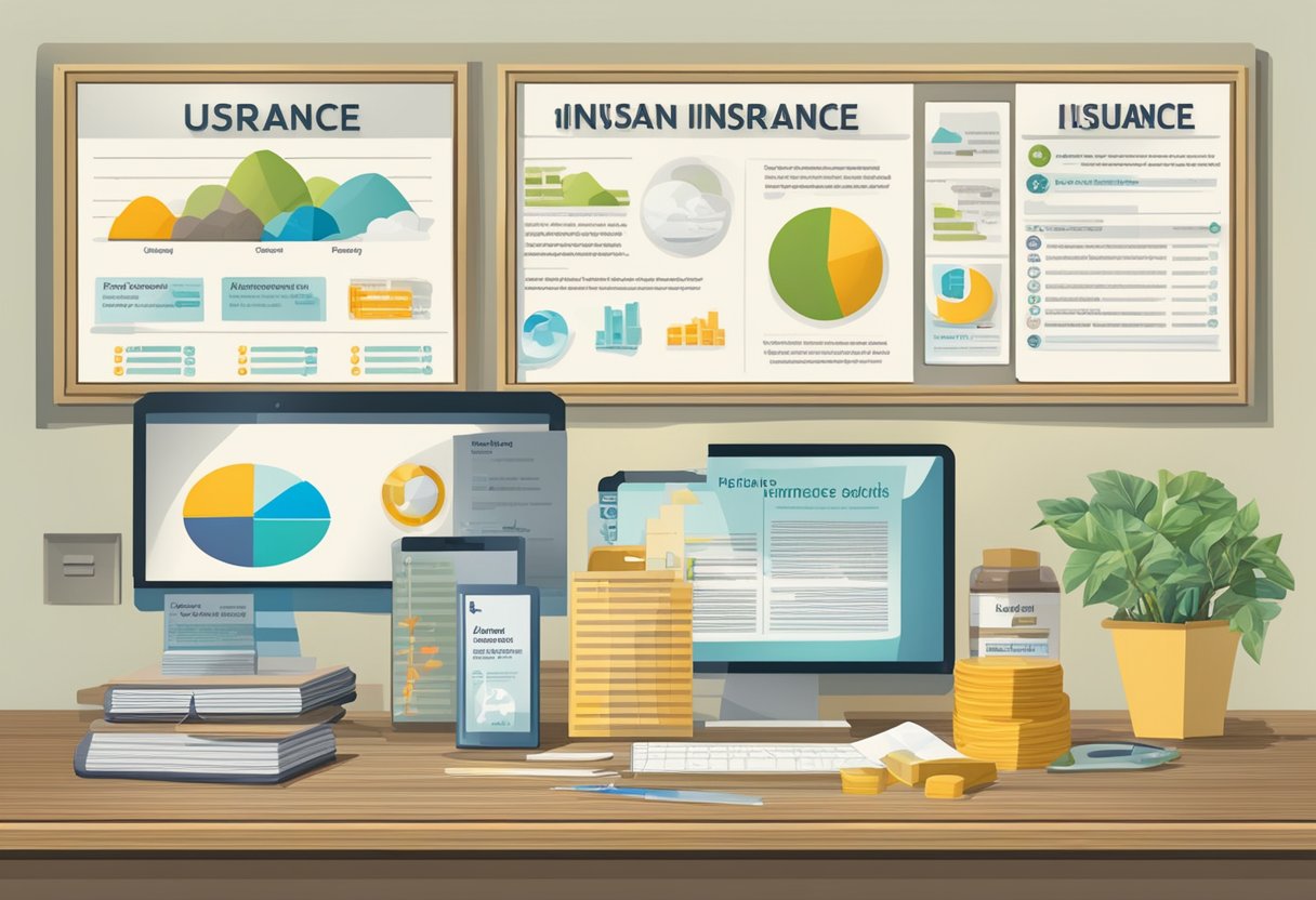 A table displays various insurance products with corresponding benefits