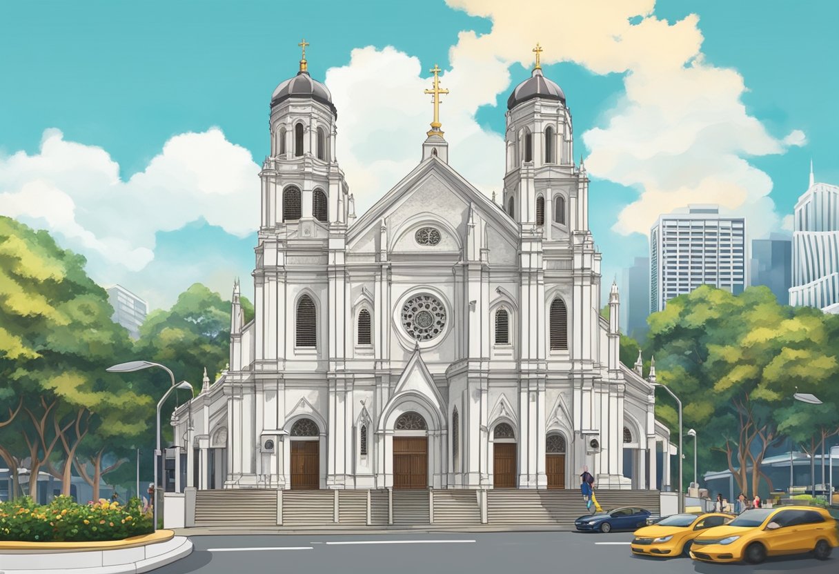 St. Joseph Church, Singapore, with its ornate facade and towering spire, stands as a symbol of faith and heritage in the bustling cityscape
