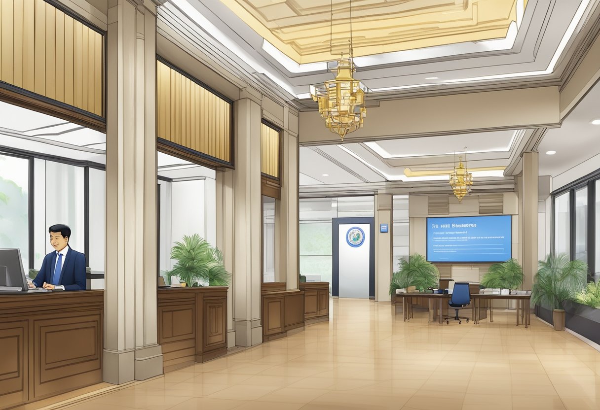 The Thai embassy in Singapore displays visa information and application forms in a well-organized and accessible manner