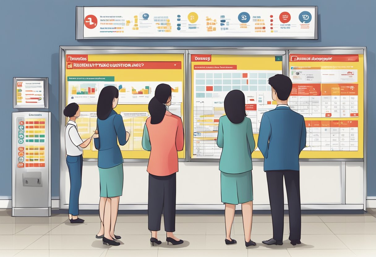 A group of people standing in front of a "Frequently Asked Questions" board at a Sinopec Singapore location