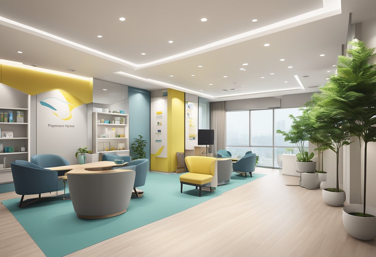 A bright, modern eye clinic in Singapore with state-of-the-art equipment and a comfortable waiting area