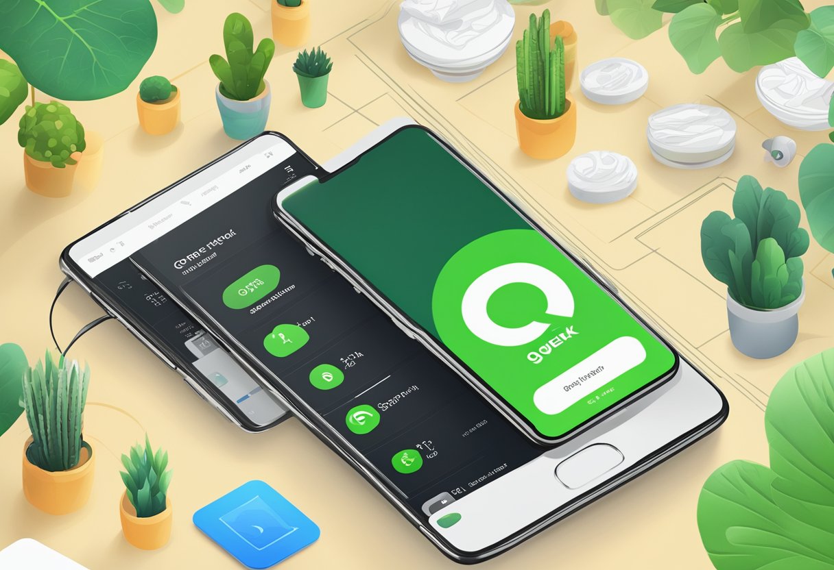 A smartphone with the Gojek app open, displaying the Frequently Asked Questions page