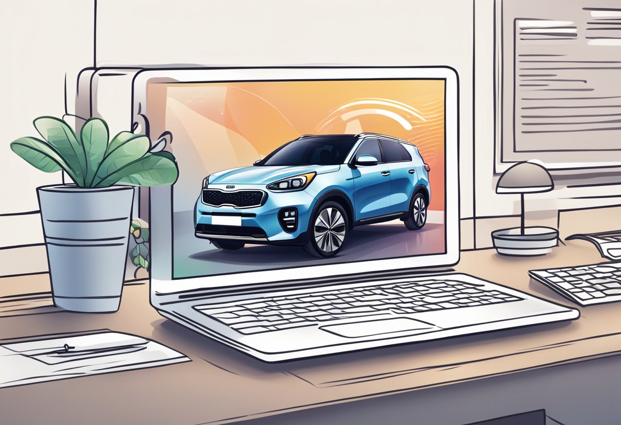 A computer screen displaying "Frequently Asked Questions" with the Kia Singapore logo