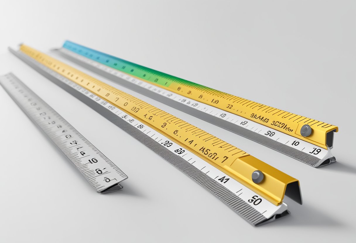 A ruler measuring 45mm x 35mm against a white background with clear lighting