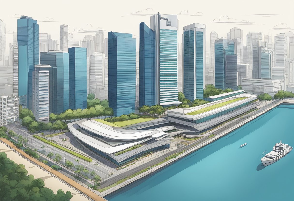 The Singapore International Commercial Court, with its sleek and modern design, stands tall amidst the bustling cityscape, exuding an air of professionalism and efficiency