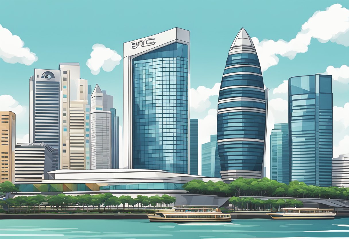 The iconic BOC Singapore building stands tall against the city skyline, its modern architecture and sleek design making a striking impression