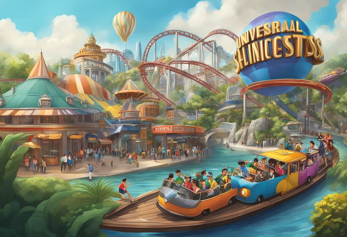 Thrilling rides and colorful attractions at Universal Studios Singapore