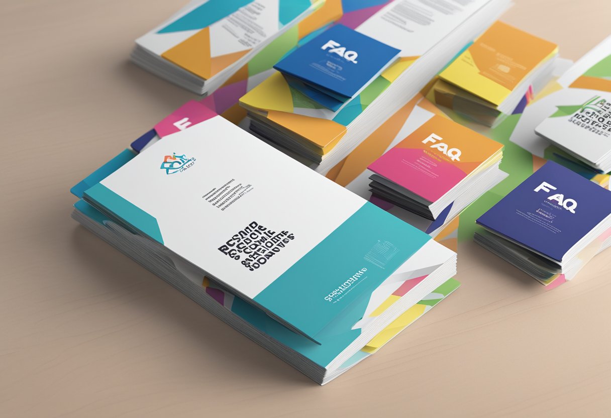A stack of FAQ brochures on a clean, modern desk with a BCA Singapore logo prominently displayed