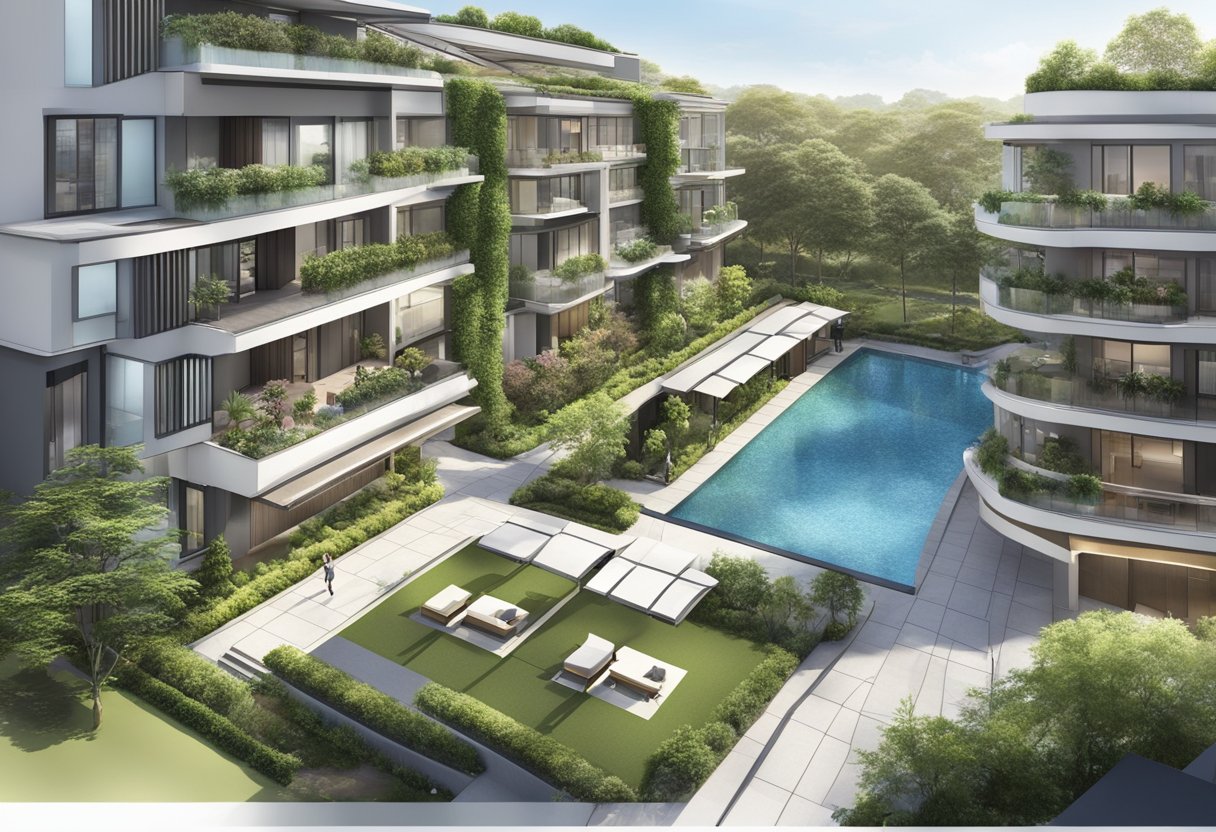 Fraser Place Robertson Walk, Singapore. A luxurious apartment complex with modern amenities and a tranquil surrounding landscape