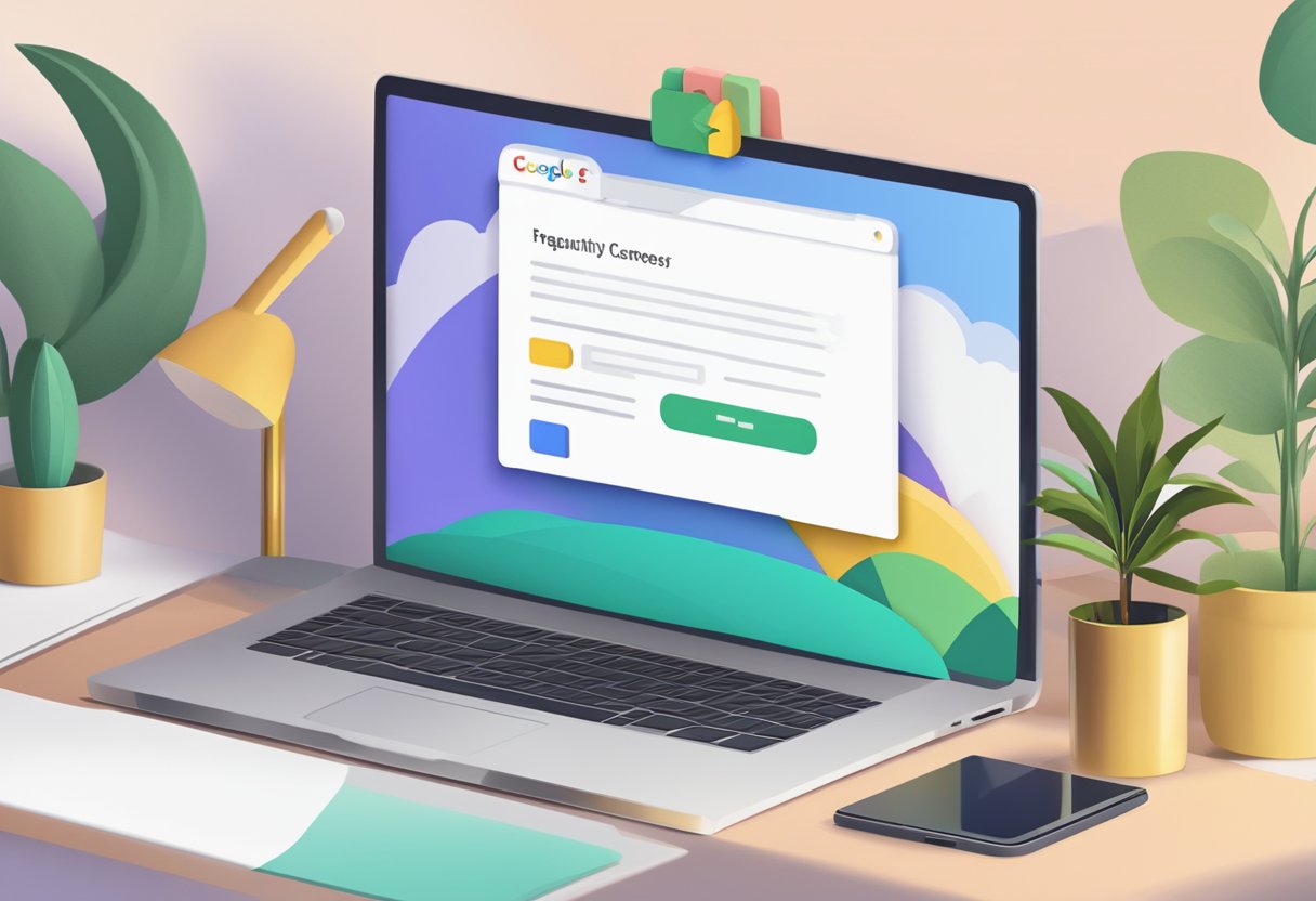 A computer screen displaying "Frequently Asked Questions Google Careers Singapore" with the Google logo at the top