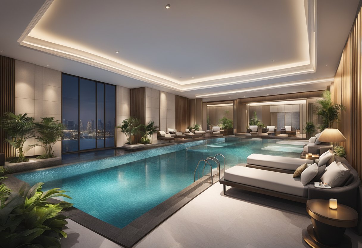 Luxurious amenities and services, such as a spa, pool, and concierge, elevate the stay at top hotels in Singapore