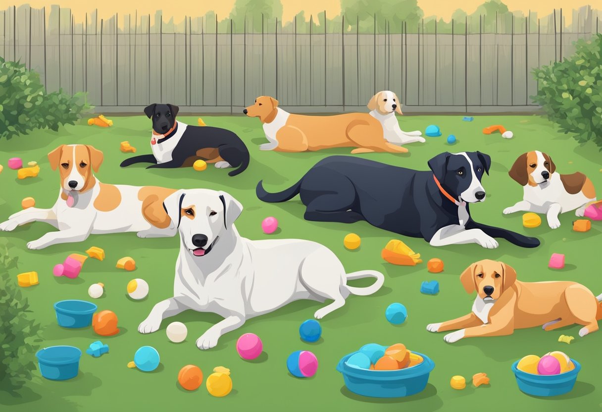 The dogs lay lifeless in the yard, surrounded by scattered toys and overturned food bowls. The once lively pets now silent and still, a tragic event on June 7, 2021