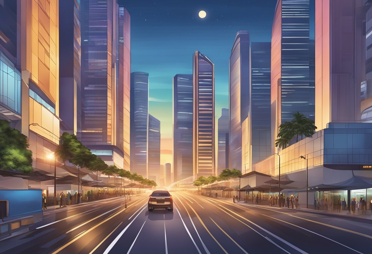 The sun sets behind the city skyline as the call to prayer echoes through the streets of Singapore, signaling the time for evening prayer