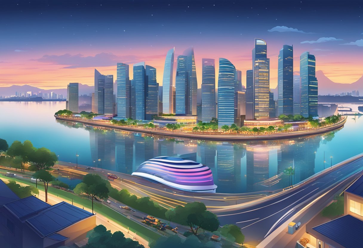 Vibrant cityscape of Yole Singapore with iconic skyline and bustling streets