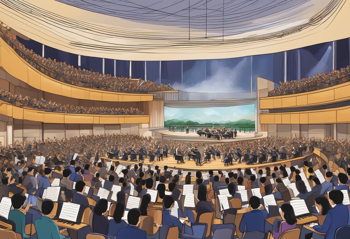 The Singapore Symphony Orchestra performs at the iconic Esplanade Concert Hall, showcasing its rich history and achievements through a powerful and captivating musical performance