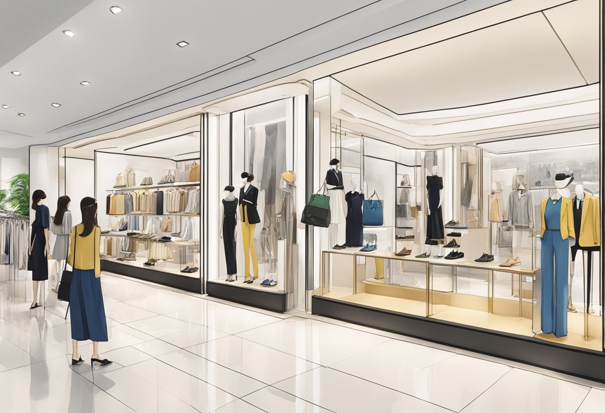 The Charles & Keith store in Singapore bustles with shoppers. Brightly lit displays showcase the latest footwear and accessories. Mannequins model the newest fashion trends