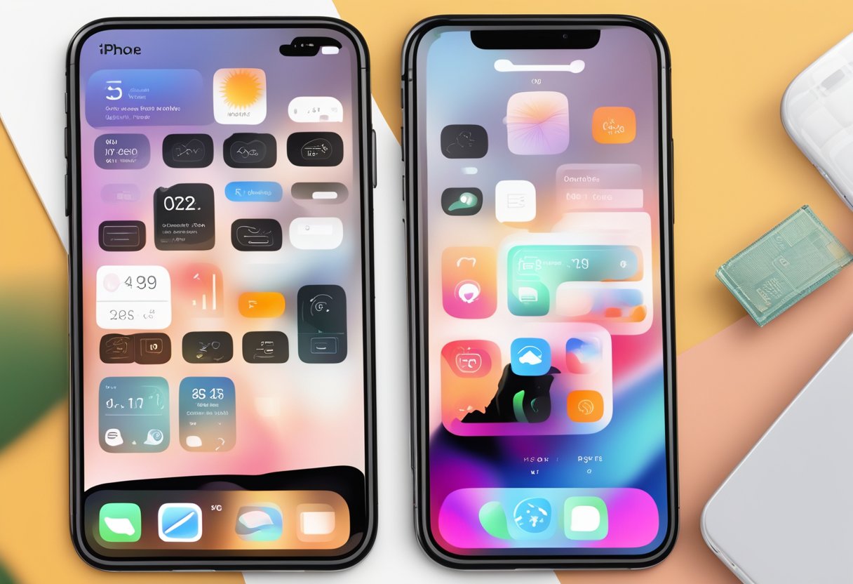 An iPhone with iOS 18 displayed on the screen, showcasing new features and a sleek user interface