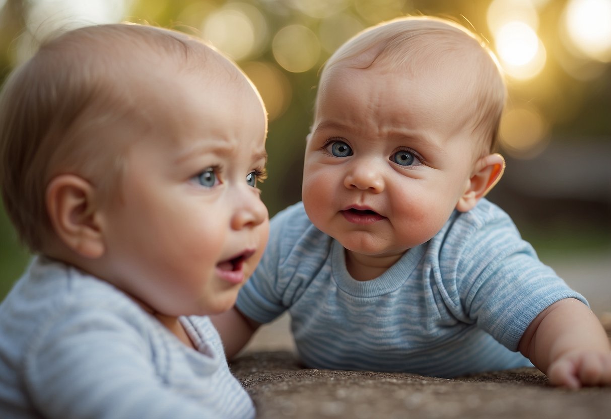 A baby's first words emerge at 4 months, as they navigate the transition from babbling to speech