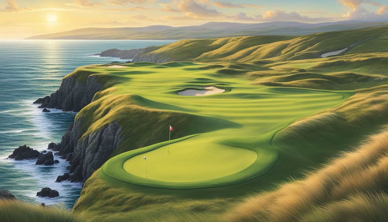 Rolling green hills dotted with lush, manicured fairways wind their way through the Irish countryside. Majestic cliffs and sparkling seas provide a stunning backdrop to some of the world's best golf courses