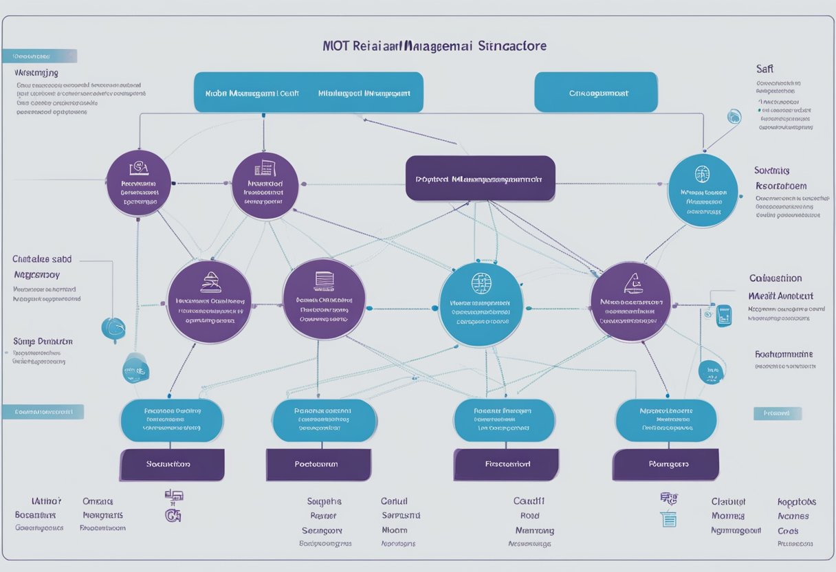 A clear diagram shows MOT Singapore's hierarchical structure with top-level management, middle management, and staff positions