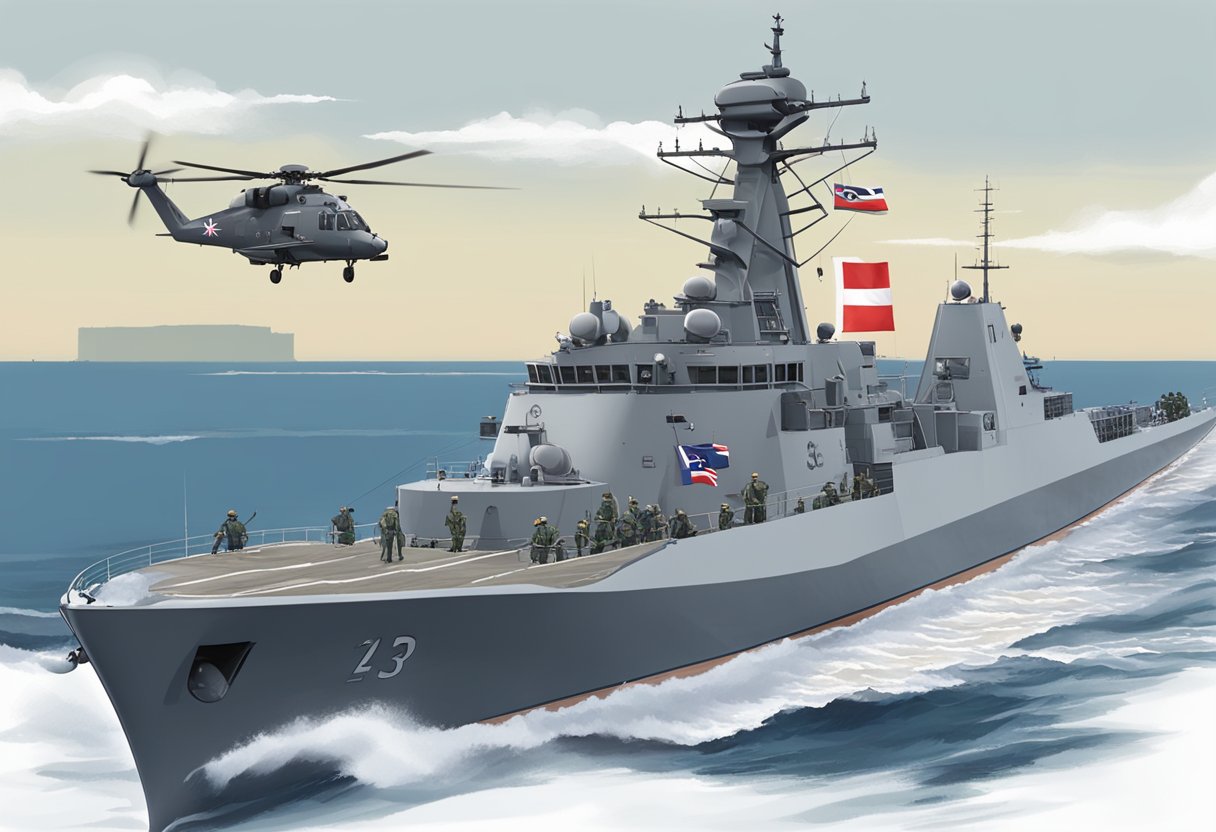 The Singapore navy conducts defence initiatives and modernization at sea