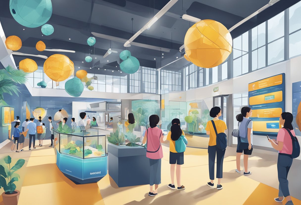 Visitors explore interactive exhibits at Science Museum Singapore