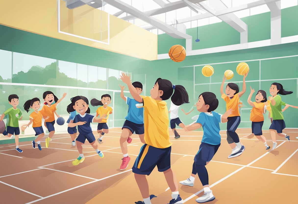 Students engaging in various sports activities at the Academic Programmes Singapore Sports School