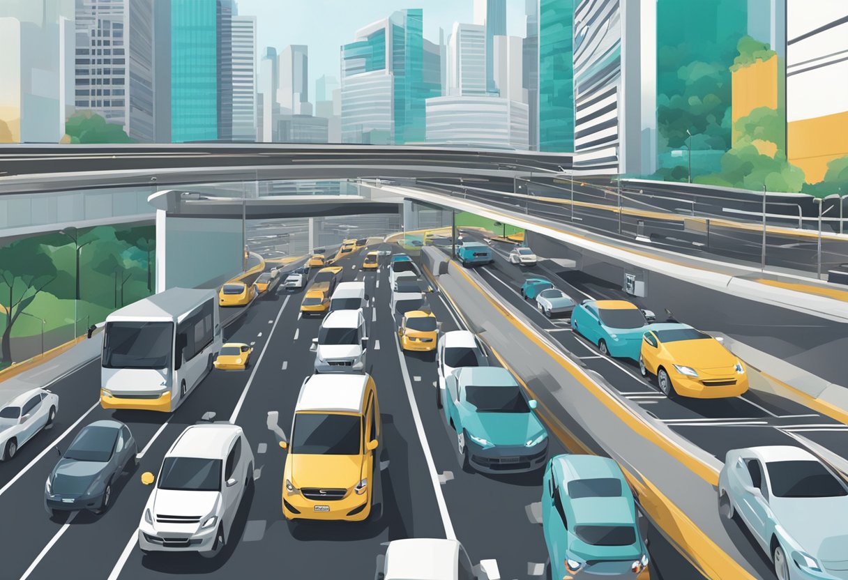A network of high-tech traffic cameras monitor Singapore's bustling streets, capturing real-time footage of vehicles and road conditions