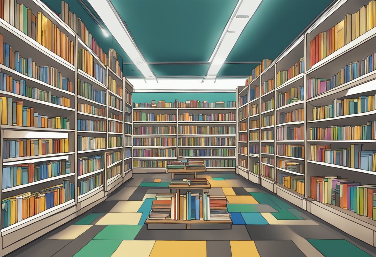 The store features shelves filled with books and various collections at Kinokuniya Singapore's main store