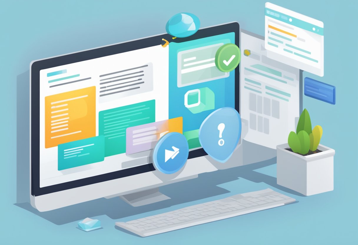 A computer screen displaying "Frequently Asked Questions pruaccess singapore" with a cursor hovering over the search bar