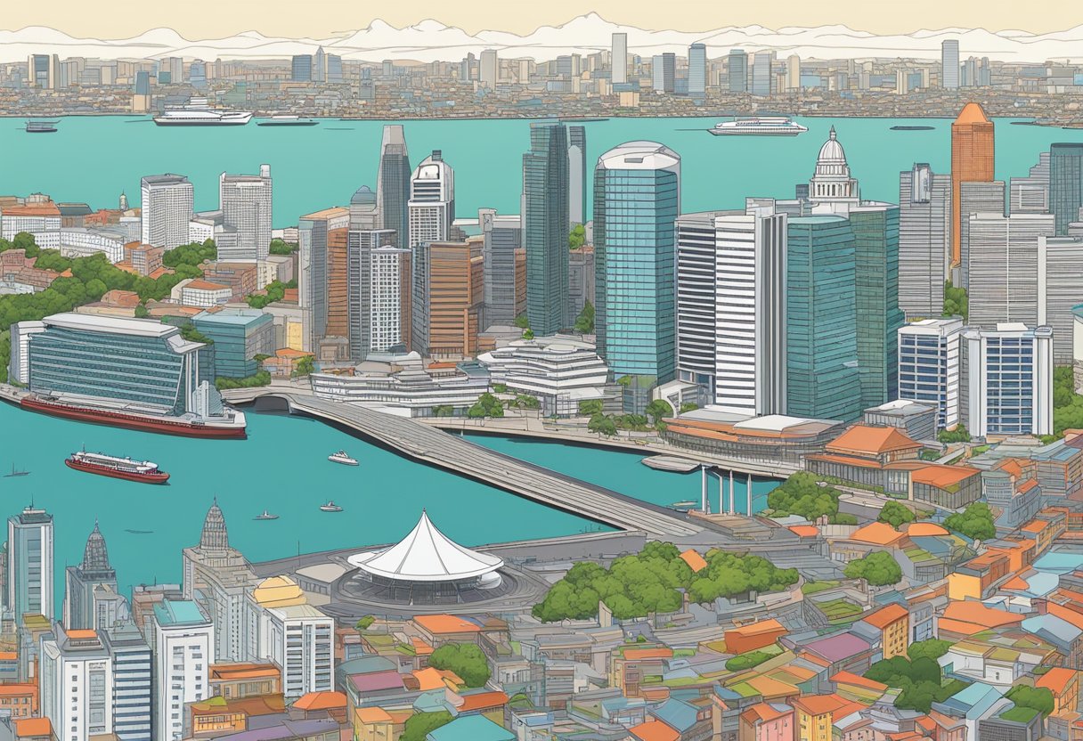 The iconic skyline of Liverpool contrasts with the modern architecture of Singapore, showcasing two distinct cityscapes