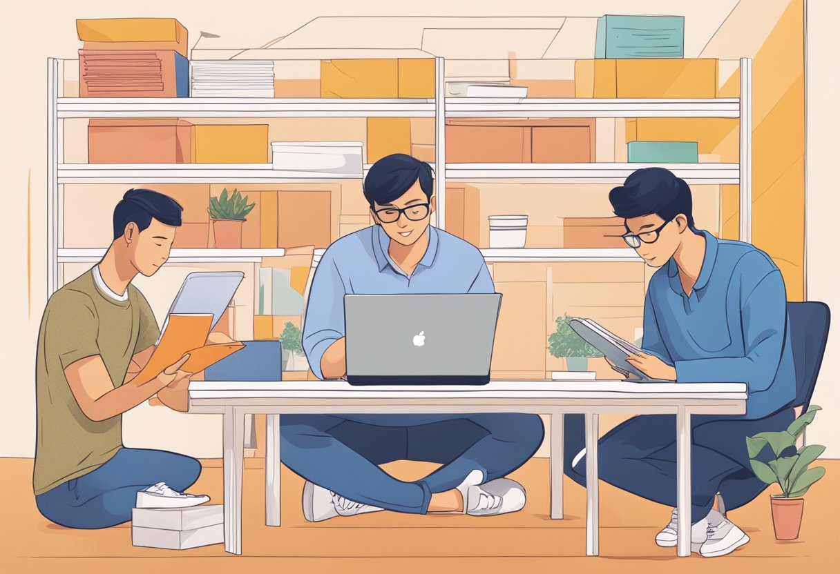 Customers browsing through a list of frequently asked questions on the AliExpress Singapore website