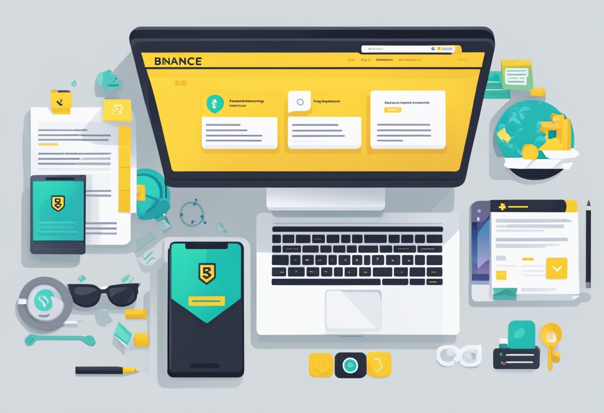 The Binance Singapore FAQ section features a clean, modern design with clear, easy-to-read text and a simple layout