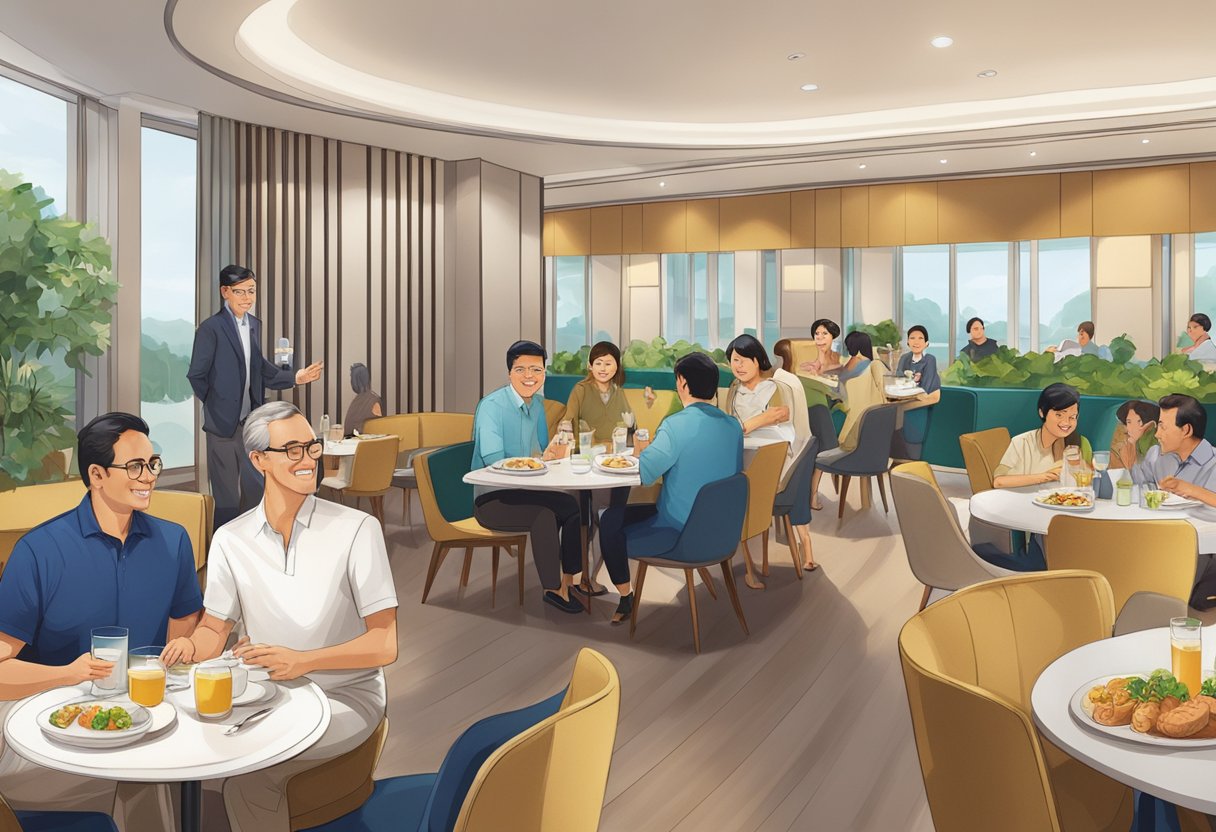 Guests dining and relaxing at Holiday Inn Express Singapore