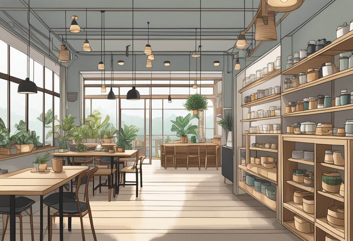 Kurasu's Craft and Products in Singapore - a cozy cafe filled with artisanal goods, aromatic coffee, and minimalist decor