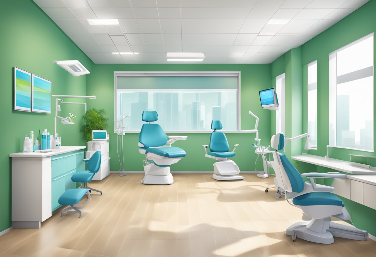 A bright, modern dental clinic with a welcoming reception area, comfortable treatment rooms, and state-of-the-art equipment