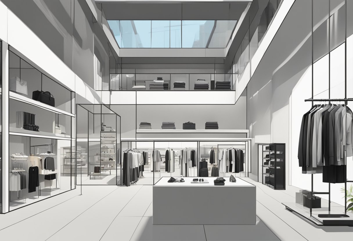 Dover Street Market Singapore: A modern, industrial space with high ceilings, concrete floors, and sleek, minimalist displays of luxury fashion and art