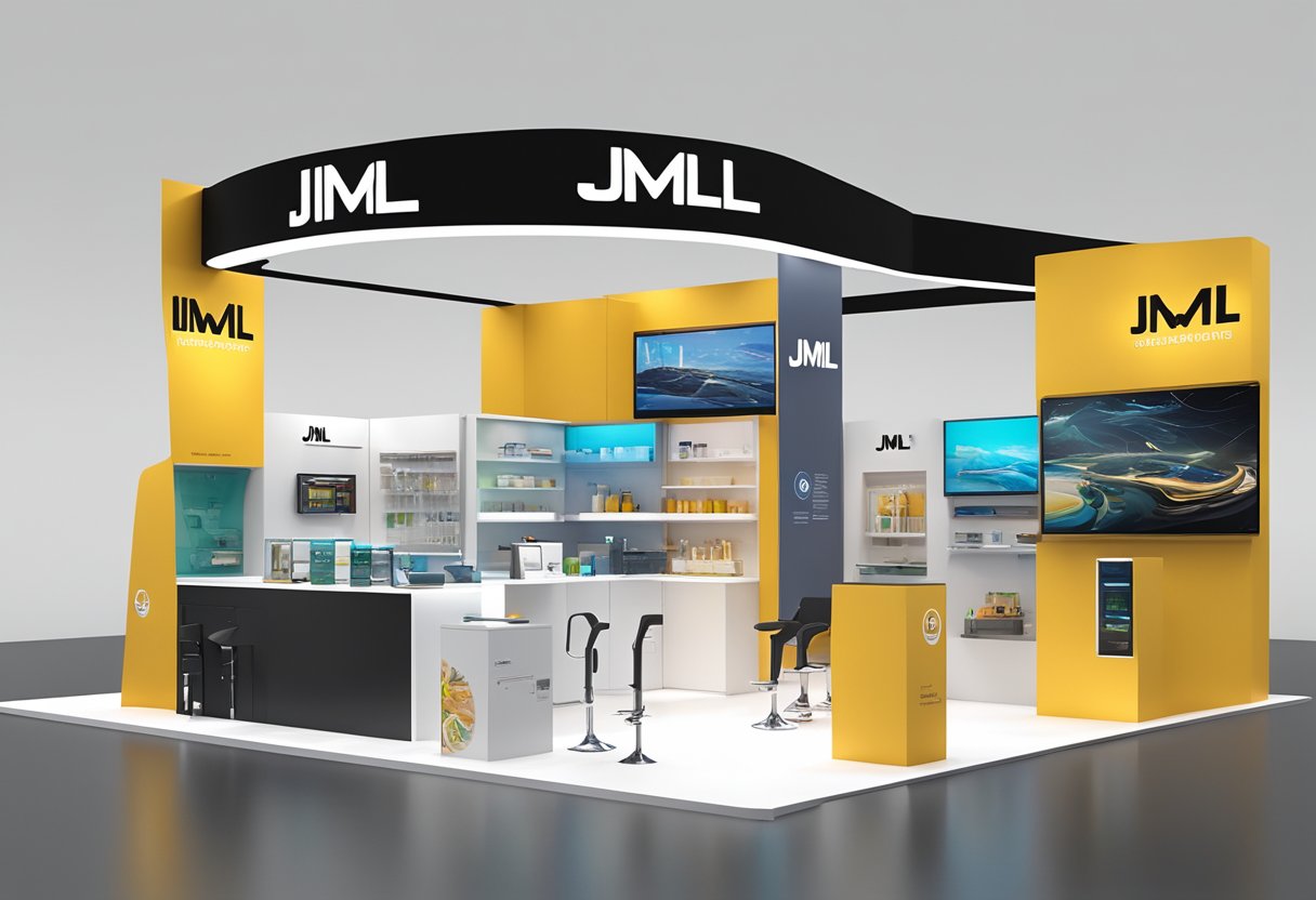 Various cutting-edge products and innovations from JML Singapore displayed in a sleek and modern exhibition booth