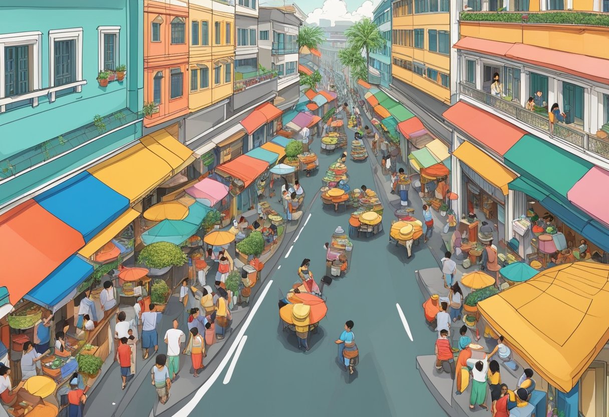 The bustling streets of Padang, Singapore are filled with vibrant cultural and recreational activities, from traditional performances to sports and games