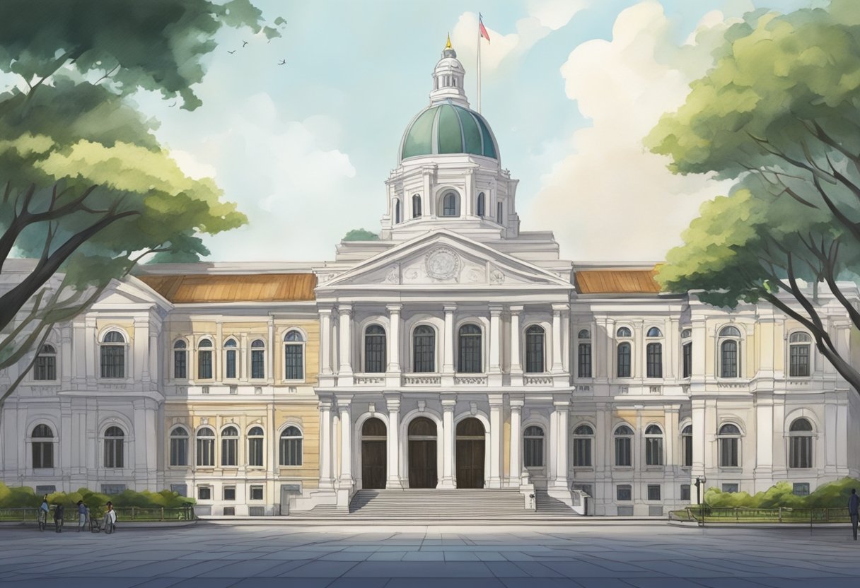 City Hall in Singapore stands as a symbol of historical significance, with its colonial architecture and grandeur. The building exudes a sense of importance and serves as a reminder of the city's rich past