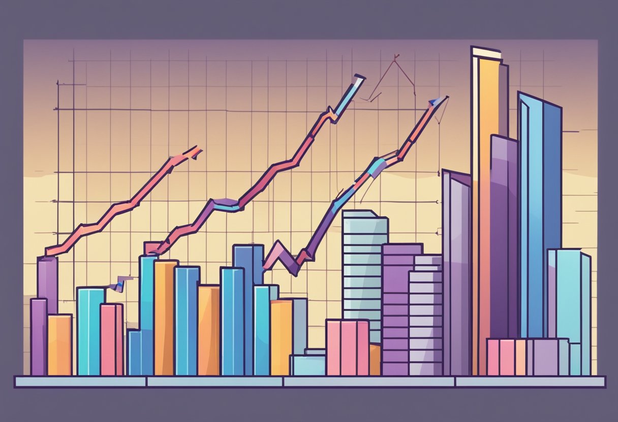 A bar graph and line chart show rising GDP and falling unemployment rates in Singapore