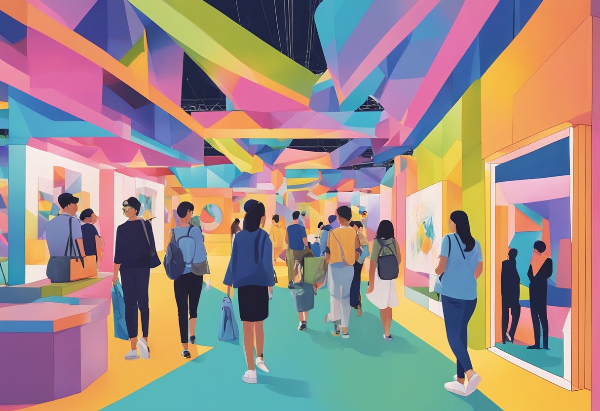 Visitors wander through vibrant art installations at Singapore Art Week venues and exhibitions