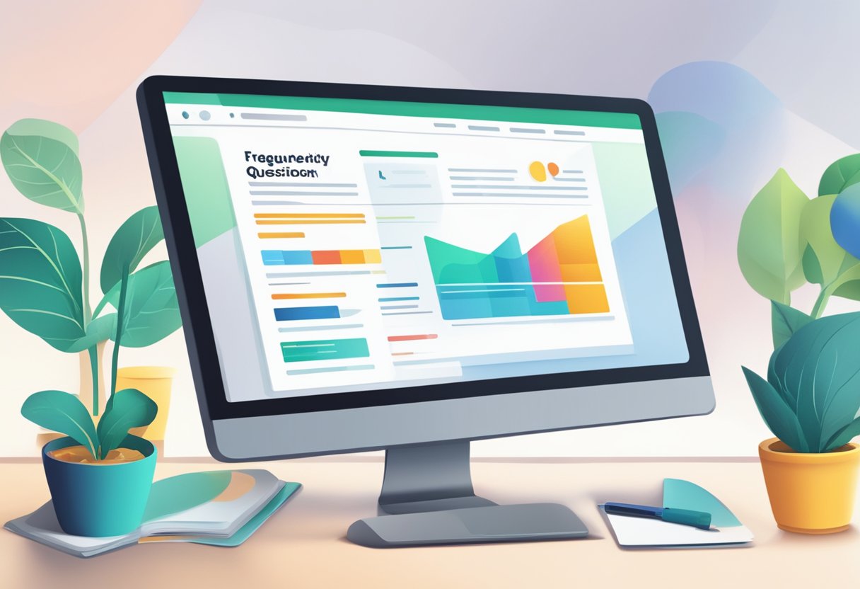 A computer screen displaying a webpage with the title "Frequently Asked Questions" on the ShareInvestor Singapore website