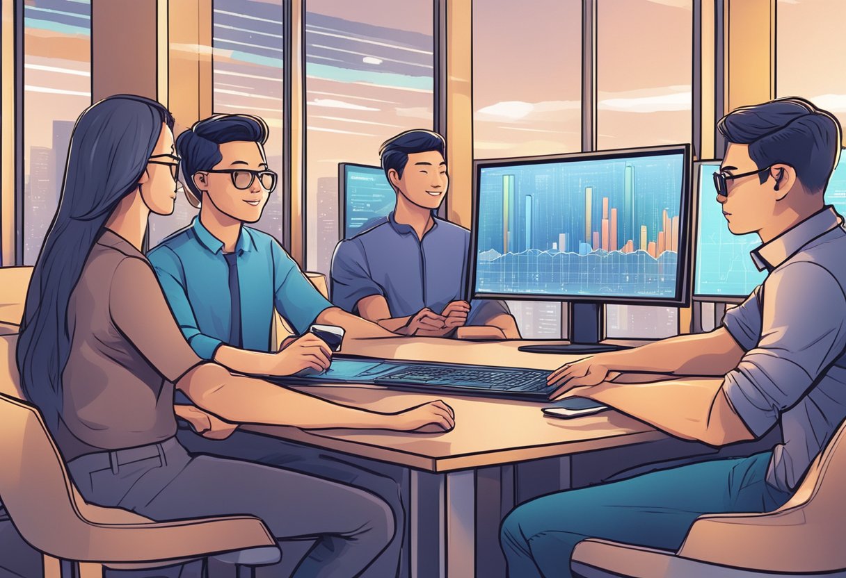 People trading and investing in cryptocurrency in Singapore