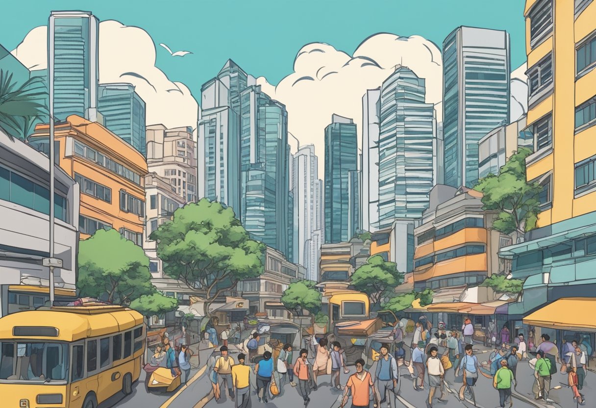 The bustling city of Singapore is suddenly jolted as buildings sway and people panic during a rare and unexpected earthquake