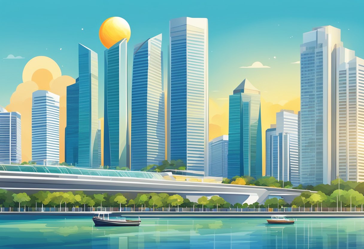 The sun shines brightly over Singapore, with clear blue skies and a temperature of 30 degrees Celsius