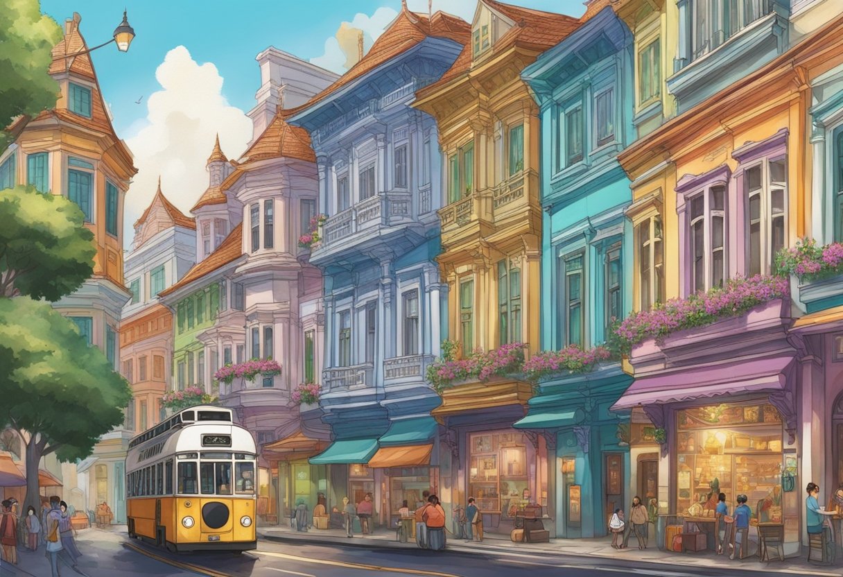 The bustling streets of Singapore, with colorful Peranakan shophouses and modern skyscrapers, provide a vibrant backdrop for a magical adventure in the world of Harry Potter