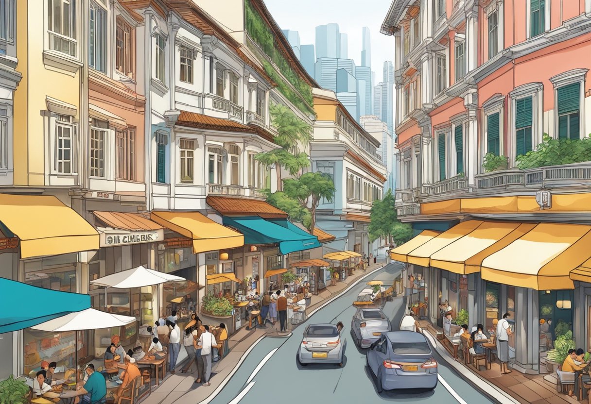 The bustling streets of Singapore filled with Michelin-starred restaurants, each exuding an aura of elegance and culinary excellence