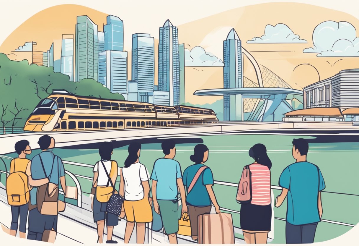 People exploring iconic landmarks in Singapore for free
